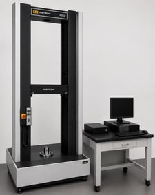 2250 lbf. (10kN) Instron #4502, tension & compression testing system, extra tall, 72" testing opening, 16"