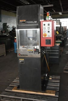 Amada #Togu-III-US, 6.30" automated tool grinder for punch press tooling, 3-jaw chuck, 2006