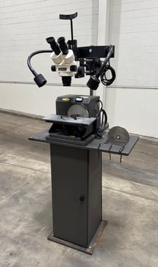 Accu-Finish #Series-II, tool sharpening system, 1" drill capacity, slotted gun drill table, microscope