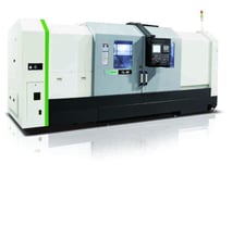 DMC #DL-40L, CNC lathe, Fanuc 0iT, 29.5" swing, 15" chuck, 4.6" bar, tool presetter, chip conveyor