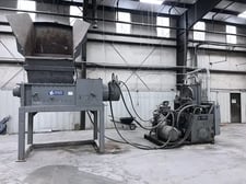 SSI #3000-H, dual shaft shredder, hydraulic ram, 41" x50" infeed, 30" x52" cutter chamber, 200 HP, 20 RPM