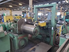 18" x .003" -.025" Ruesch, ring type precision double loop slitting line, 8000 lb., 2.875" arbor, 1000 FPM
