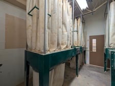 10000 cfm Ronton, 15 HP Bag House Dust Collector with soft start Variable Frequency Drive