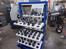 Caterpillar 40 tool holders, (91) with tool cart