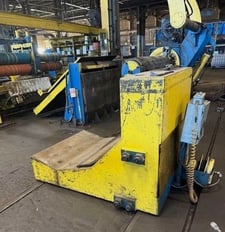 72" x 9" Braner, slitting line, 50000 lb., 72" OD, 20"-24" ID, powered holddown roll, hydraulic mandrel