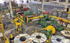52" x 6" Paxson, slitting line, 30000 lb., 72" OD, 20" ID, expandin mandrel, drag brake, holddown arm w/