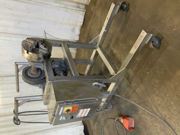 Welding head, 41' swing, 12" chuck diameter, Allen Bradley 130S speed Control, forward/reverse, 1 HP