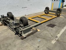 2.5 Ton, Custom Made tank turning roll set, 1 drive & 1 idler roll, 5000 lb., 14" wheel width, 18' wheel