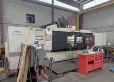 OKK #KCV800, Vertical CNC Machining Center, 120" X, 33.8" Y, 28.3" Z, 130" x 32" table, 40 HP, 12000 RPM, 40