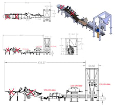 Express Scale #RW-14V, Bulk/Loose Material Bagger, Gravity Fill Bin Weighing System, 70 cu.ft. surge hopper