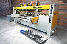 Rilesa #Omnia-2200, Feed Through Boring Machine, 3-side drilling in (1) pass, 86.6" length capacity, (4)