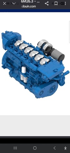700 HP Baudouni #6M26.2, Marine Diesel Engine, 15.9 literally, 1900 RPM, brand new in crate