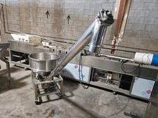 Stainless Steel Powder Auger Screw Elevator / Feeder w/ Hopper
