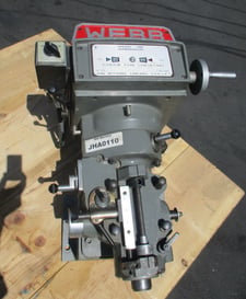 Webb, heavy duty variable speed milling machine head, 3 HP, 2012