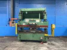 90 Ton, Cincinnati #90-CB-X-6-FT, hydraulic press brake, 8" stroke, Dyna Bend control, light curtains