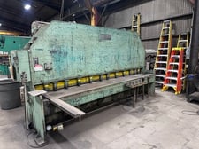 1/2" x 12' American Hercules #Alpha-Series, hydraulic power squaring shear, 12 holddowns, squaring arm