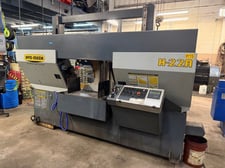 22" x 22" Hyd-Mech #H-22A, automatic dual column horizontal bandsaw, 2" x0.063" x270" blade, Mitsubishi cnc