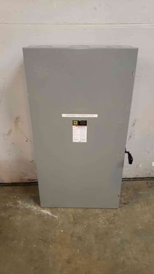 400 Amp. Square D #D325N, Fused Safety Switch, 240 VAC, loaded w/ 250A Tri-Onic Fuses