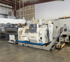 Okuma #LT-10M, CNC Lathe, 15.7" swing, 8.27" turning diameter, 6" chuck, 10 HP, 6,000 RPM, twin turret, mist