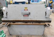 20 Ton, Rousselle #PL2020, hydraulic press brake, 8' overall, 80.75" between housing, 4" stroke, 5 HP, manual