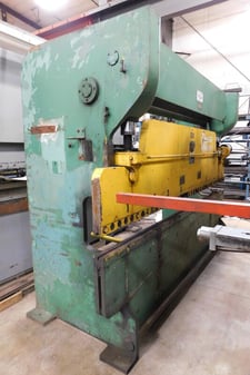 90 Ton, Chicago #810BP, mechanical press brake, 10' overall, 102" between housing, 3" stroke, 8" throat, 12"