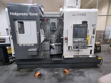 Nakamura Tome #Super-NTMX, CNC turn-mill, 8" swing, 38.5" centers, 7" chuck, 2" bar, twin spindle, Y-axis