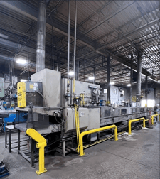 Almco, 3-stage washer, wash/rinse/dry conveyor, 36" x 42' belt, 8" part envelope, 45' L x 10.5'W x 9' H