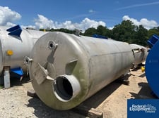 1,500 gallon Crown Iron Works, Stainless Steel Tank, 5' diameter x 10' Straight side, dish top & bottom, on