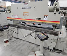 100 Ton, Accurpress #710010, Hydraulic Press Brake, 10' overall, 100" between housing, 8" stroke, 14" open