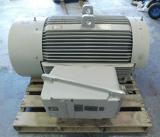 300 HP 3580 RPM Toshiba, Frame N447TS/449TS, TEFC, Ball Bearing, 1.15 service factor, 2300/4160 Volts