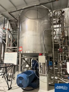 3962.6 gallon Cherry Burrell, Stainless Steel Jacketed Reactor, 45 PSI/FV @ 350 deg F internal, 100 PSI @ 350
