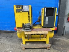 42 cfm, Kaeser #SM11, Rotary Screw Air Compressor w/ Integrated Dryer, 10 HP, 208 V., 2006