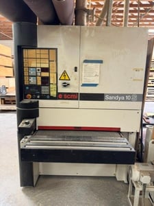 43" SCM #Sandya-10-S-MS, 2-head wide belt sander, 20 HP & 17.5 HP, 15-30 FPM, 6.7" thickness, 2000