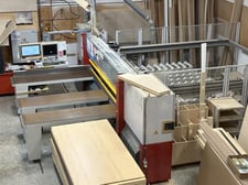 Schelling #FH-4-330, rear load automatic panel saw, 130" rip capacity, 20 HP main, 3 HP scoring, MCS PC