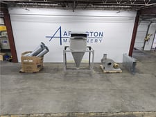 2181 cfm Sterling, Size 10 cyclone w/ 10 HP Baldor blower and dust collector plenum, 46" diameter, 6 bag