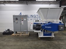 Vecoplan #VAZ-1300-S-SP, single shaft shredder, 52" wide, 65 HP, 15" diameter rotor, 142 RPM, 5 HP hydraulic