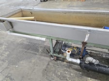 26" width x 12" D x 20' L Tec Polymer water bath, heat exchanger, Stainless Steel holding tank, recirculation
