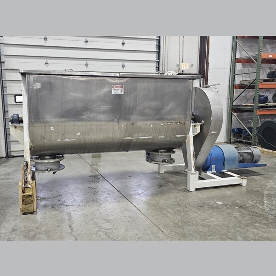 87 cu.ft. Strong Scott #IMHS-87, Double Ribbon Blender, 98" L x 45" width x 48" deep blending chamber, 25 HP