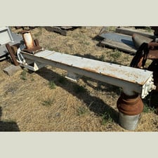 7" diameter x 59.5" long Auger, 1 HP Baldor reducer, 10:1 reducer ratio, 4" feed, 4" discharge, 1/8" thick