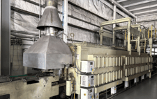 17.7" Cremer, continuous belt sintering furnace, 1150°C 2100 °F), 396 lb. per hour, rebuilt 2020