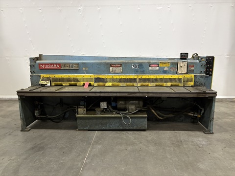 1/4" x 10' Niagara #IF-10-1/4, Hydraulic Power Squaring Shear, 15 HP, 24 SPM, 36" back gauge