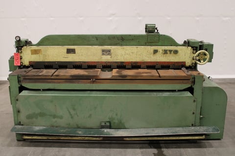 14 gauge x 6' Pexto #14-U-6G, Hydraulic Power Squaring Shear, 72" cutting length, 3 HP, 1800 RPM, 62 SPM