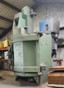 60" Goff #60TB, Rotary Table Shot Blast Cleaning Machine, shot return system, dust collector, 2003