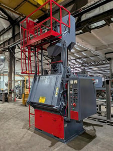 7 cu.ft. DeLong Equipment #Super-7-DSTB7, Rubber Belt Tumblast Shot Blast Cleaning Machine, 20 HP blast