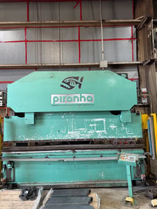 250 Ton, Piranha #25012, Hydraulic Press Brake, 12' overall, 8" stroke, 17" open, 8" throat, 575 V., 3PH