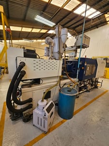 168 Ton, 16.47 oz., Haitian #VEII1500/430, injection molding machine, 45mm screw, with Cartesian robot, 2014