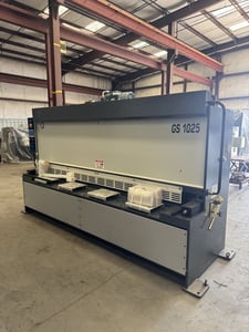 Jay-Shree #KHVR-430, 1/4" x 10' guillotine shear with NC controlled back gauge, 17 hold downs, 2026