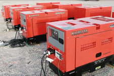 10 KW Kubota #Z482, diesel generator set, 120/240 Volts, 1-phase, 16 HP @ 3600 RPM, Tier 4, sound attenuated
