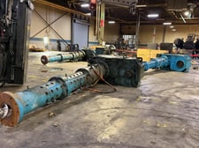 7.87" Nakata #CFPBE, Pin Barrel Rubber Extruder, 80 pins, 500 HP Reliance Electric motor, 18:1 L/D ratio, 460