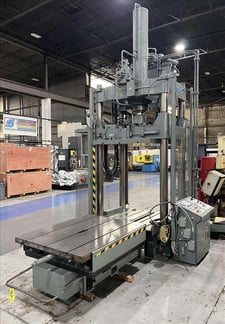 56 Ton, Reis #TUS125-OK-50, hydraulic spotting & tryout press, 5" stroke, 10 HP, 1991